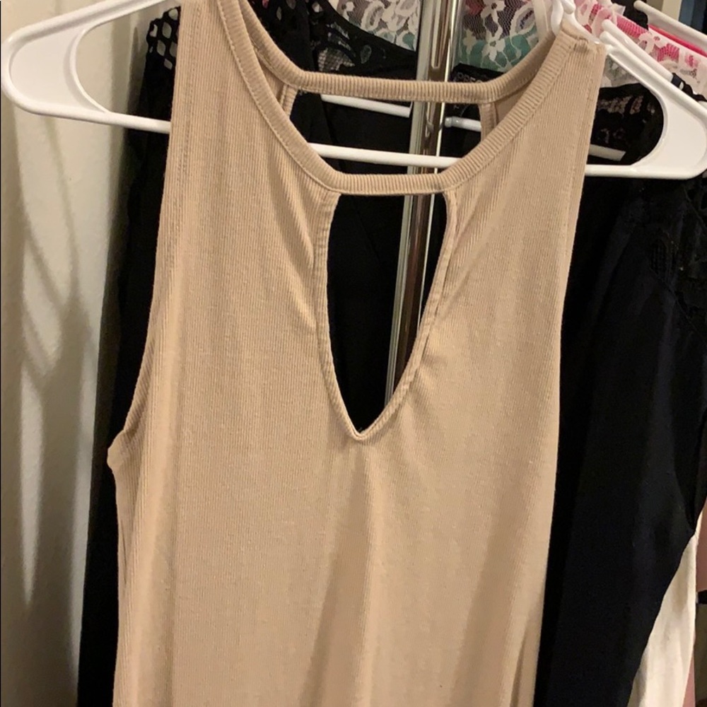 Kendal and Kylie tan dress